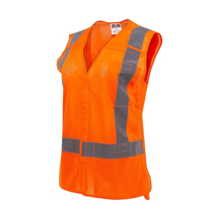 Radians Women's Hi-Vis Safety Vest 2XL Class 2 , Hook & Loop 3 Pockets SV4WOM2X